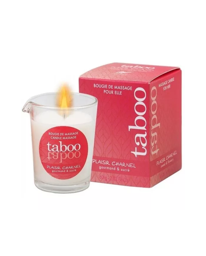 RUF - BOUGIE DE MASSAGE TABOU POUR SON PLAISIR CHARNEL ARÔME FLEUR DE CACAO RUF - BOUGIE DE MASSAGE TABOU POUR SON PLAISIR CHARNEL ARÔME FLEUR DE CACAO