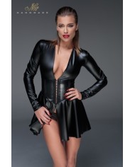Minirobe corset wet look F154
