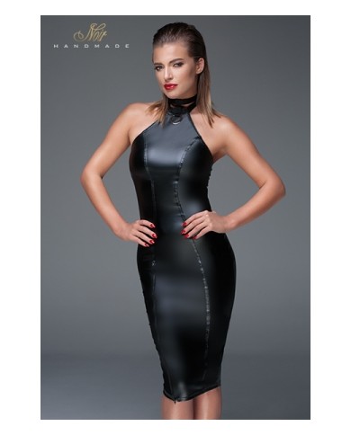 Robe moulante wet look F160