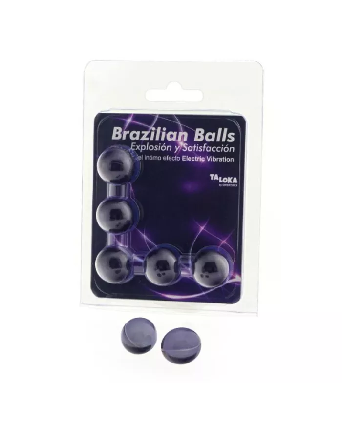 TALOKA - 5 BALLES BRÉSILIENNES EFFET VIBRANT ÉLECTRIQUE GEL EXCITANT