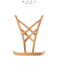 Harnais décolleté croisé marron - Maze