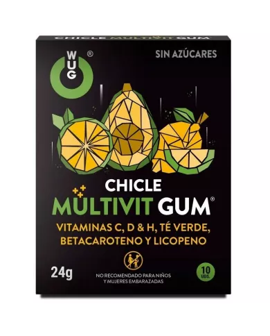 WUG GUM - MULTIVIT VITAMIN C, H, D, BETA-CAROTENE, LYCOPENE AND GREEN TEA 10 UNITS WUG GUM - MULTIVIT VITAMIN C, H, D, BETA-CAROTENE, LYCOPENE AND GREEN TEA 10 UNITS