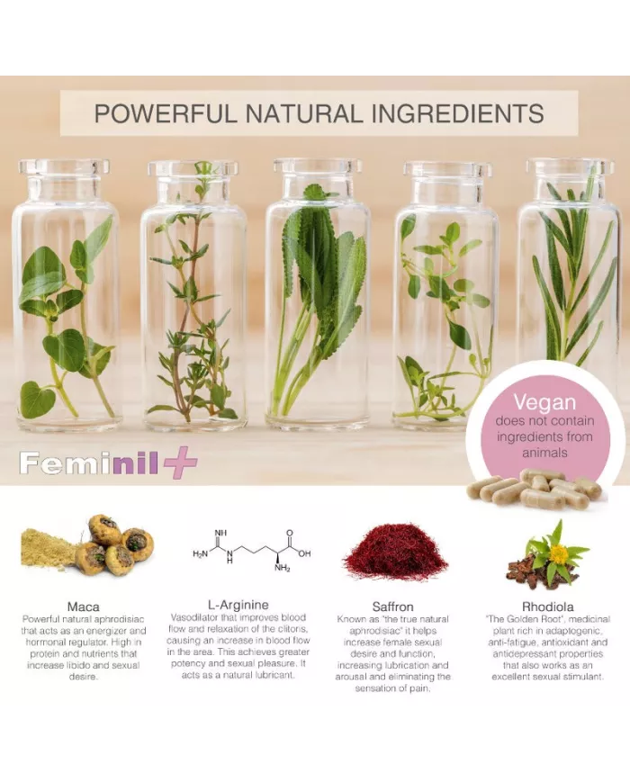 500 COSMETICS - FEMINIL+ AMÉLIORATION DE LA LIBIDO SEXUELLE FÉMININE - 30 CAPSULES 500 COSMETICS - FEMINIL+ AMÉLIORATION DE LA LIBIDO SEXUELLE FÉMININE - 30 CAPSULES