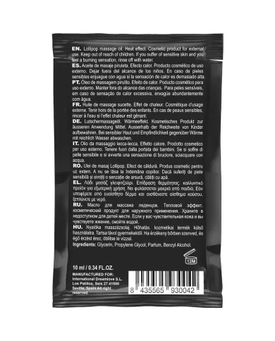 COQUETTE CHIC DESIRE - HUILE DE MASSAGE KISSABLE DE POCHE AVEC SUCETTE EFFET CHALEUR 10 ML COQUETTE CHIC DESIRE - HUILE DE MASSAGE KISSABLE DE POCHE AVEC SUCETTE EFFET CHALEUR 10 ML