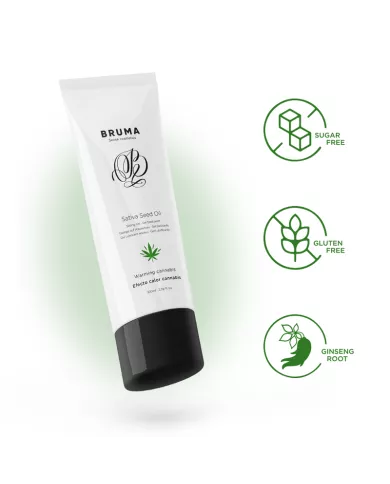 BRUMA - HUILE DE GRAINES DE SATIVA GEL GLISSANT RÉCHAUFFANT SAVEUR DE CANNABIS 100 ML