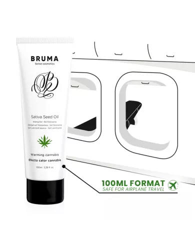 BRUMA - HUILE DE GRAINES DE SATIVA GEL GLISSANT RÉCHAUFFANT SAVEUR DE CANNABIS 100 ML