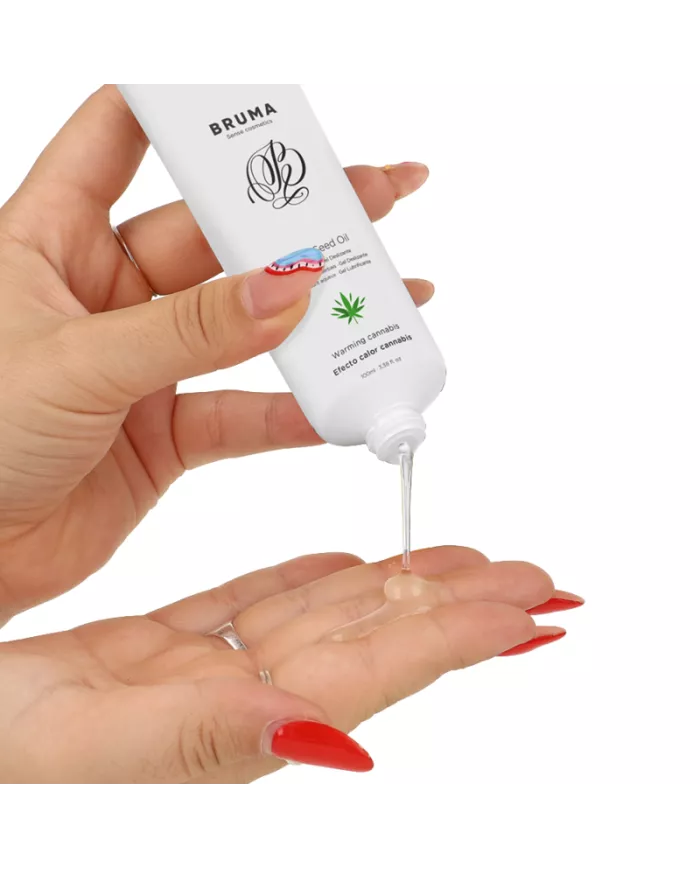 BRUMA - HUILE DE GRAINES DE SATIVA GEL GLISSANT RÉCHAUFFANT SAVEUR DE CANNABIS 100 ML