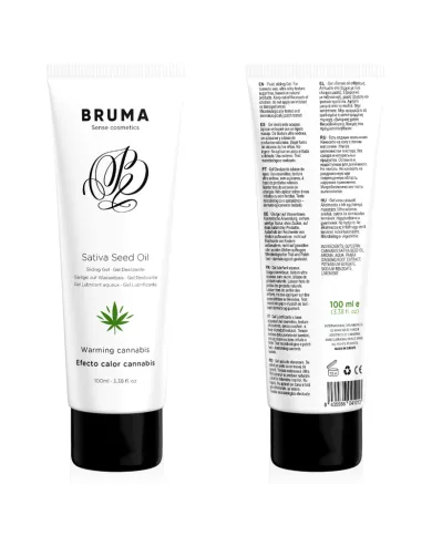 BRUMA - HUILE DE GRAINES DE SATIVA GEL GLISSANT RÉCHAUFFANT SAVEUR DE CANNABIS 100 ML