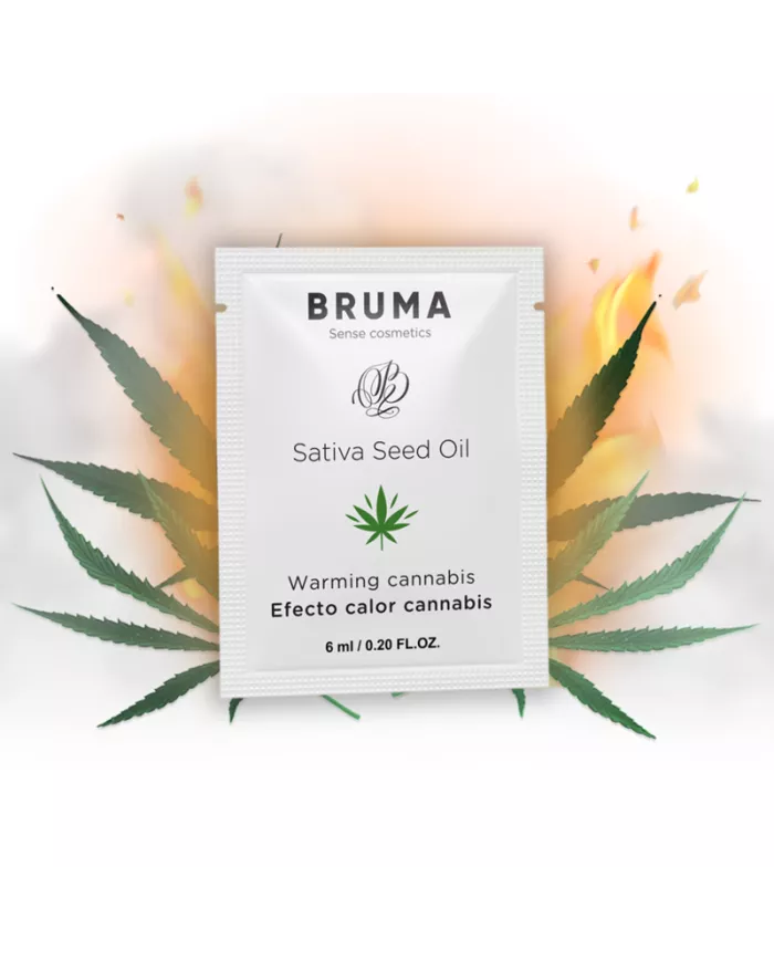 BRUMA - HUILE DE GRAINES DE SATIVA GEL GLISSANT RÉCHAUFFANT SAVEUR DE CANNABIS 6 ML