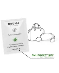BRUMA - HUILE DE GRAINES DE SATIVA GEL GLISSANT RÉCHAUFFANT SAVEUR DE CANNABIS 6 ML