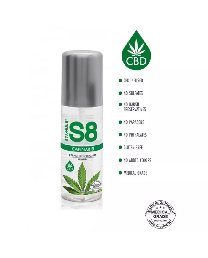 STIMUL8 - LUBRIFIANT HYBRIDE AU CANNABIS S8 125 ML
