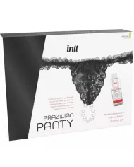 INTT RELEASES - CULOTTE BRÉSILIENNE NOIRE AVEC PERLES ET GEL LUBRIFIANT 50 ML INTT RELEASES - CULOTTE BRÉSILIENNE NOIRE AVEC PERLES ET GEL LUBRIFIANT 50 ML