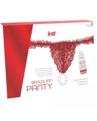 INTT RELEASES - CULOTTE ROUGE BRÉSILIENNE AVEC PERLES ET GEL LUBRIFIANT 50 ML INTT RELEASES - CULOTTE ROUGE BRÉSILIENNE AVEC PERLES ET GEL LUBRIFIANT 50 ML