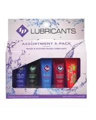 ID JUICY LUBE - ASSORTIMENT DE 5 TUBES DE LUBRIFIANT 12 ML