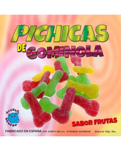 DIABLO GOLOSO - PICHITAS GUMMINOL AUX FRUITS AVEC SUCRE DIABLO GOLOSO - PICHITAS GUMMINOL AUX FRUITS AVEC SUCRE
