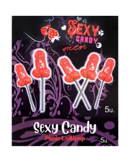 DIABLO PICANTE - BOÎTE DE 5 SUCETTES EN FORME DE PÉNIS AUX CERISES DIABLO PICANTE - BOÎTE DE 5 SUCETTES EN FORME DE PÉNIS AUX CERISES