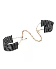 BIJOUX - DÉSIR MÉTALLIQUE MENOTTES EN MAILLE MÉTAL NOIR BIJOUX - DÉSIR MÉTALLIQUE MENOTTES EN MAILLE MÉTAL NOIR