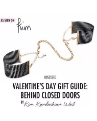 BIJOUX - DÉSIR MÉTALLIQUE MENOTTES EN MAILLE MÉTAL NOIR BIJOUX - DÉSIR MÉTALLIQUE MENOTTES EN MAILLE MÉTAL NOIR