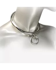 METAL HARD - COLLIER BDSM AVEC ANNEAU 10CM METAL HARD - COLLIER BDSM AVEC ANNEAU 10CM