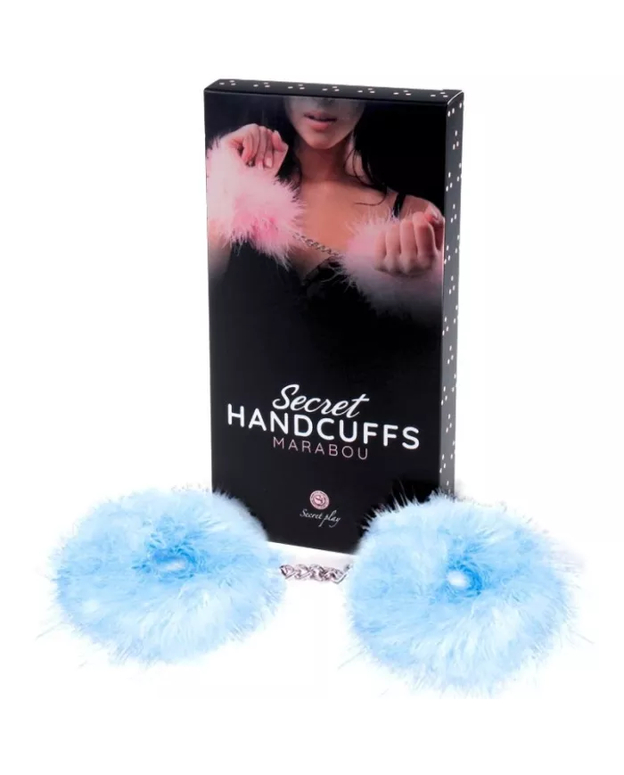SECRETPLAY - MENOTTES DE MARABOU LUMIÈRE BLEUE SECRETPLAY - MENOTTES DE MARABOU LUMIÈRE BLEUE