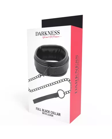DARKNESS - COLLIER NOIR AVEC CHAÃŽNE DARKNESS - COLLIER NOIR AVEC CHAÃŽNE