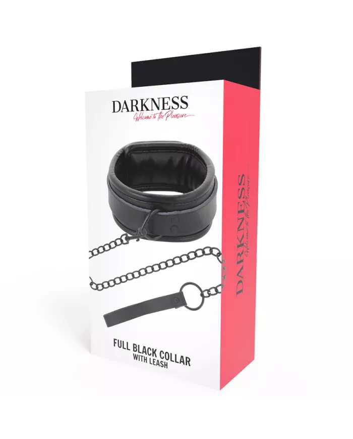 DARKNESS - COLLIER NOIR AVEC CHAÎNE DARKNESS - COLLIER NOIR AVEC CHAÎNE