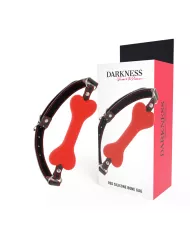 DARKNESS - BÂILLON EN SILICONE À OS ROUGE DARKNESS - BÂILLON EN SILICONE À OS ROUGE