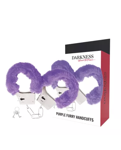 DARKNESS - MENOTTES EN MÉTAL DOUBLÉES LILAS DARKNESS - MENOTTES EN MÉTAL DOUBLÉES LILAS