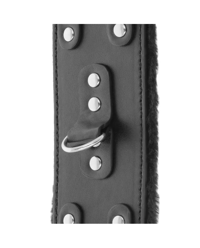 DARKNESS - MENOTTES AJUSTABLES EN CUIR NOIR AVEC DOUBLURE DARKNESS - MENOTTES AJUSTABLES EN CUIR NOIR AVEC DOUBLURE