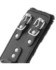 DARKNESS - MENOTTES AJUSTABLES EN CUIR NOIR AVEC DOUBLURE DARKNESS - MENOTTES AJUSTABLES EN CUIR NOIR AVEC DOUBLURE