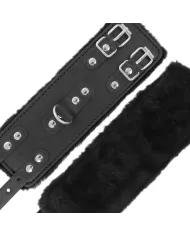 DARKNESS - MENOTTES AJUSTABLES EN CUIR NOIR AVEC DOUBLURE DARKNESS - MENOTTES AJUSTABLES EN CUIR NOIR AVEC DOUBLURE