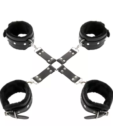 DARKNESS - MENOTTES EN CUIR POUR PIEDS ET MAINS NOIR DARKNESS - MENOTTES EN CUIR POUR PIEDS ET MAINS NOIR