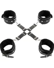 DARKNESS - MENOTTES EN CUIR POUR PIEDS ET MAINS NOIR DARKNESS - MENOTTES EN CUIR POUR PIEDS ET MAINS NOIR