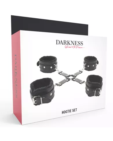 DARKNESS - MENOTTES EN CUIR POUR PIEDS ET MAINS NOIR DARKNESS - MENOTTES EN CUIR POUR PIEDS ET MAINS NOIR