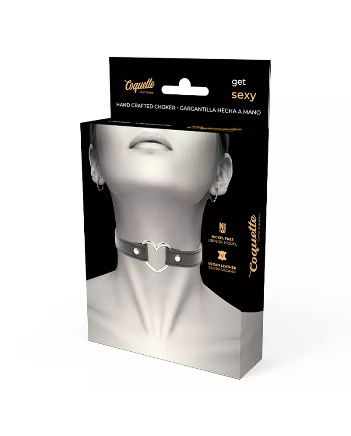 COQUETTE CHIC DESIRE - COLLIER CUIR VEGAN FEMME ACCESSOIRE COEUR COQUETTE CHIC DESIRE - COLLIER CUIR VEGAN FEMME ACCESSOIRE COEUR