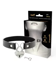 COQUETTE CHIC DESIRE - COLLIER EN CUIR VEGAN AVEC ACCESSOIRE COEUR AVEC CL? COQUETTE CHIC DESIRE - COLLIER EN CUIR VEGAN AVEC ACCESSOIRE COEUR AVEC CL?