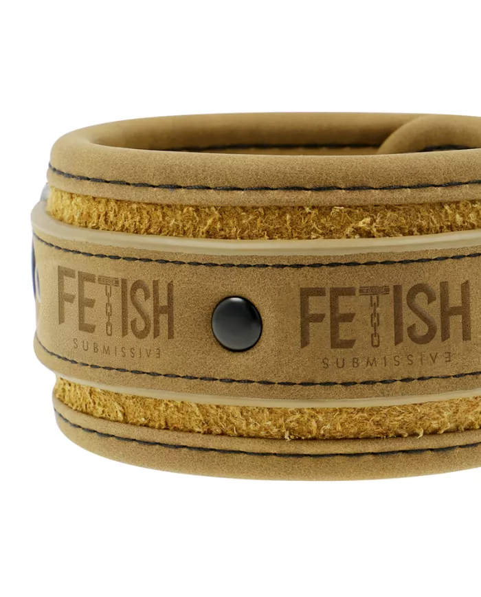 FETISH SUBMISSIVE ORIGIN - MENOTTES EN CUIR VEGAN AVEC DOUBLURE EN NÉOPRÈNE FETISH SUBMISSIVE ORIGIN - MENOTTES EN CUIR VEGAN AVEC DOUBLURE EN NÉOPRÈNE
