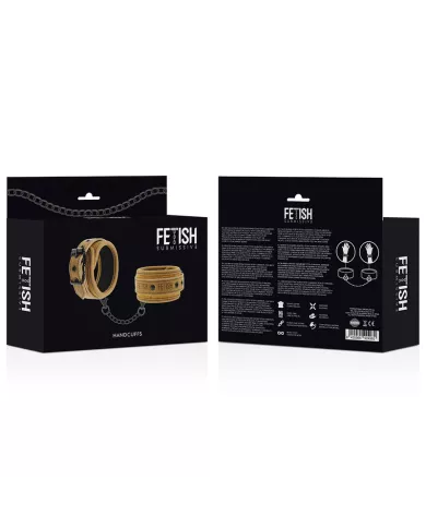 FETISH SUBMISSIVE ORIGIN - MENOTTES EN CUIR VEGAN AVEC DOUBLURE EN NÉOPRÈNE FETISH SUBMISSIVE ORIGIN - MENOTTES EN CUIR VEGAN AVEC DOUBLURE EN NÉOPRÈNE