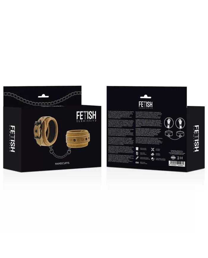 FETISH SUBMISSIVE ORIGIN - MENOTTES EN CUIR VEGAN AVEC DOUBLURE EN NÉOPRÈNE FETISH SUBMISSIVE ORIGIN - MENOTTES EN CUIR VEGAN AVEC DOUBLURE EN NÉOPRÈNE