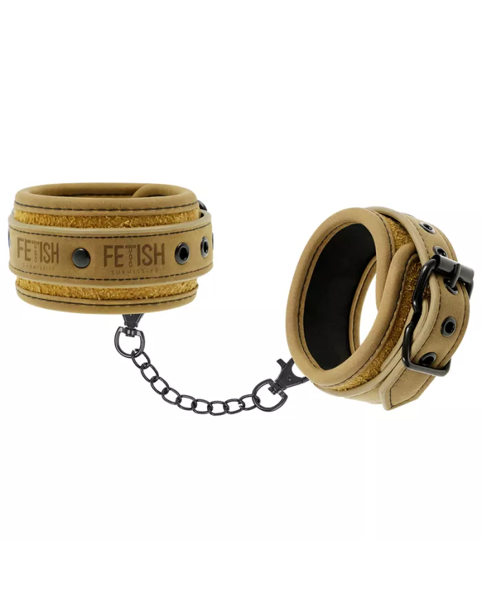 FETISH SUBMISSIVE ORIGEN - MENOTTES DE CHEVILLE EN CUIR VÉGÉTALIEN AVEC DOUBLURE EN NÉOPRÈNE FETISH SUBMISSIVE ORIGEN - MENOTTES DE CHEVILLE EN CUIR VÉGÉTALIEN AVEC DOUBLURE EN NÉOPRÈNE