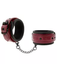 FETISH SUBMISSIVE DARK ROOM - MENOTTES EN CUIR VÉGAN AVEC DOUBLURE EN NÉOPRÈNE FETISH SUBMISSIVE DARK ROOM - MENOTTES EN CUIR VÉGAN AVEC DOUBLURE EN NÉOPRÈNE