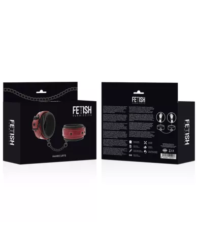 FETISH SUBMISSIVE DARK ROOM - MENOTTES EN CUIR VÉGAN AVEC DOUBLURE EN NÉOPRÈNE FETISH SUBMISSIVE DARK ROOM - MENOTTES EN CUIR VÉGAN AVEC DOUBLURE EN NÉOPRÈNE