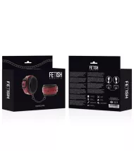 FETISH SUBMISSIVE DARK ROOM - MENOTTES EN CUIR VÉGAN AVEC DOUBLURE EN NÉOPRÈNE FETISH SUBMISSIVE DARK ROOM - MENOTTES EN CUIR VÉGAN AVEC DOUBLURE EN NÉOPRÈNE