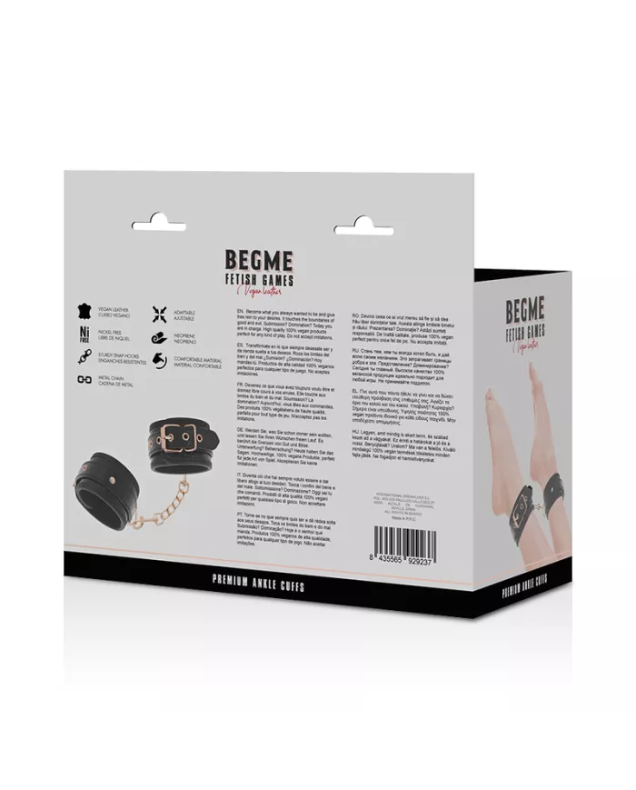 BEGME - BLACK EDITION PREMIUM MENOTTES POUR CHEVILLES