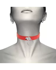 COQUETTE CHIC DESIRE - COLLIER CUIR VEGAN ROUGE FEMME ACCESSOIRE FÉTICHE COQUETTE CHIC DESIRE - COLLIER CUIR VEGAN ROUGE FEMME ACCESSOIRE FÉTICHE