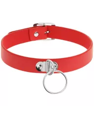 COQUETTE CHIC DESIRE - COLLIER CUIR VEGAN ROUGE FEMME ACCESSOIRE FÉTICHE COQUETTE CHIC DESIRE - COLLIER CUIR VEGAN ROUGE FEMME ACCESSOIRE FÉTICHE