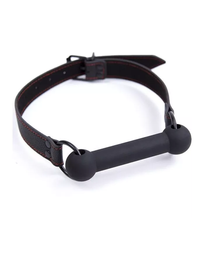 OHMAMA FETISH - BÂILLON EN OS AVEC SANGLE PU