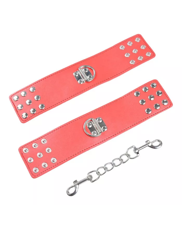 OHMAMA FETISH - MENOTTES ROUGES AVEC FERMETURE À PRESSION