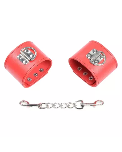 OHMAMA FETISH - MENOTTES ROUGES AVEC FERMETURE À PRESSION