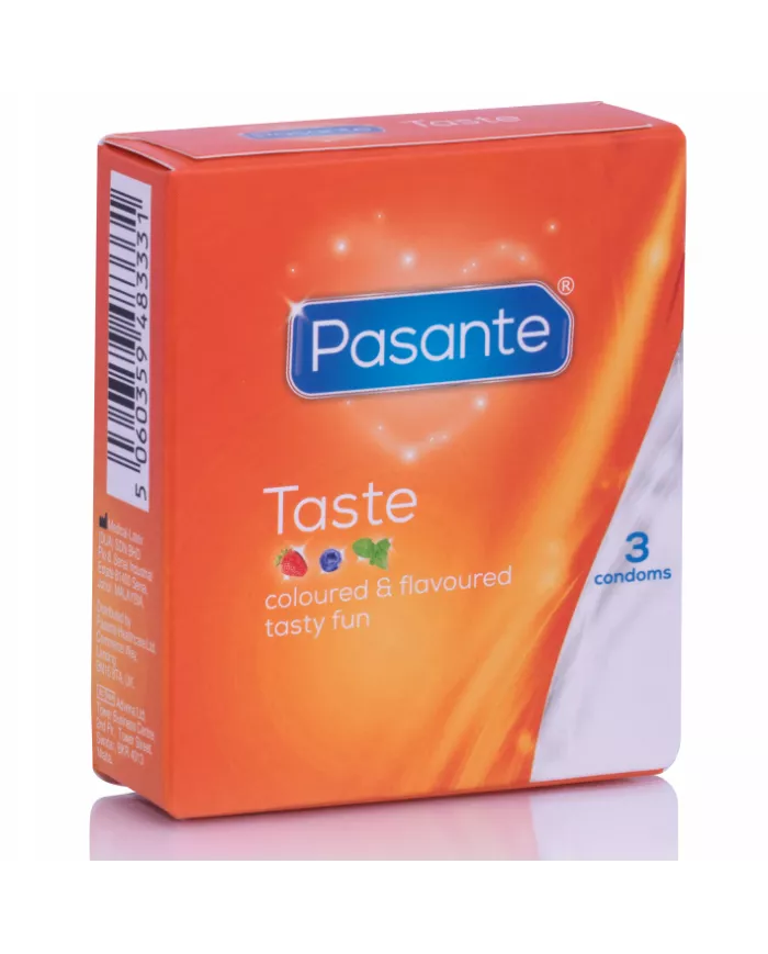 PASANTE - PRÉSERVATIFS SAVEURS 3 UNITÉS PASANTE - PRÉSERVATIFS SAVEURS 3 UNITÉS